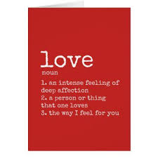 Valentine S Day Definition Of Love Card Zazzle Com Love Cards Cute Valentines Day Ideas Girlfriend Gifts