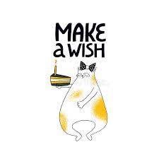 Make birthday wishes greeting cards online free. Happy Birthday Card With Cat Stock Vector Illustration Of Graphic Friendly 173210549