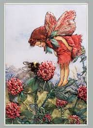 Flower Faries The Red Clover Fairy The Herb Garden Ribbon Embroidery Flower Fairies Embroidery Flowers