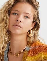 Anna+Nina, Locked Love Necklace verguld messing