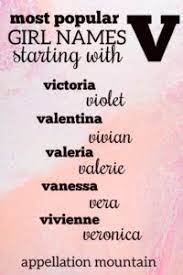 Girl Names Starting With V Victoria Vivian Vale Appellation Mountain Girl Names Names Popular Girl Names