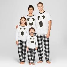 Black And White Plaid Pajamas Family Snooze Button Kid S Ghost Pajama Set White 10 Kids Unisex Halloween Pajamas Pajama Set Matching Family Outfits