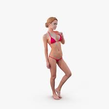 Sexy Lady Standing 3D Model | 3DTree Scanning Studio