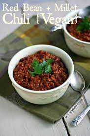 Vegan Red Bean Chili With Millet Vegan Chili Recipe Vegan Chili Bean Recipes