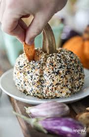 A Fall Inspired And Pumpkin Shaped Cheeseball Recipes For Entertaining Everything Bagel Pumpkin C Fall Appetizers Easy Fall Recipes Appetizers Fall Appetizers