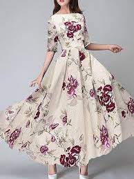 Yoins Plus Size Navy Random Floral Print Pleated Round Neck Dress Buy Dress Floral Maxi Dress Printed Maxi Dress Girls Floral Dress