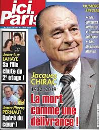 Ici paris n°3874 28/109/2019 hommage à jacques chirac, numéro spécial/  dave/ harry & meghan