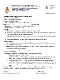 Scoala gimnaziala grigore moisil este, credem noi, o institutie care promoveaza competenta si valoarea, prin implicarea cu deplina daruire a tuturor factorilor care o determina sa traiasca. Agenda De Lucru Sezatoare