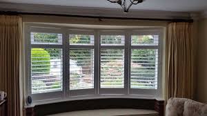 Nicetown zebra roller blinds for living room, dual layer shades, sheer or privacy light control window shades (maxium height 72inch, grey color, width 47 inch). Plantation Shutters In A Living Room Bay Window For House In Chobham Surrey Eden House