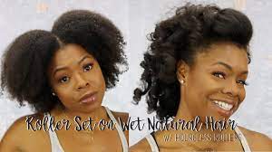 Sometimes i wrap the hair around the rollers like i would an iron because it can give you more of a loose wave look, lopez says. Roller Set On Wet Natural Hair W Hourglass Rollers Youtube