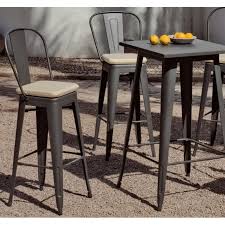 Trouvez votre table de jardin parfaite et choisissez votre couleur et votre matériau ! Achat Vente Salon De Jardin Industriel Cubana Table 4 Chaises Hautes Hevea Mobilier De Jardin