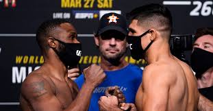 There's an enormous gap between losing to the vicente luque and colby covington and losing to jake paul. Ufc 260 Ergebnisse Vicente Luque Lasst Den Aggressiven Tyron Woodley Fallen Und Stoppt Ihn