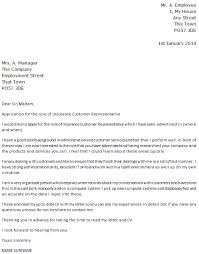 Insurance Customer Service Representative Cover Letter Example Icover Org Uk