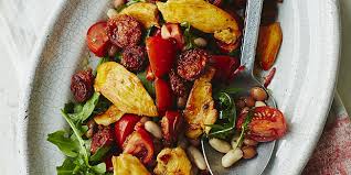 Rustic chicken and chorizo pasta. Chicken And Chorizo Salad Recipe