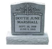 Cemetery headstone monument -single upright - monument grade granite. Gray