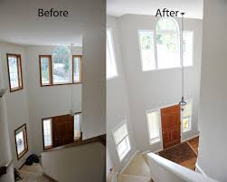 Before And After Entry Way Painting Wood Trim Painting Trim White Painting Trim