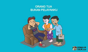 Tapi tak harus selalu menyiksa diri sendiri untuk membuat orang lain bahagia. Cerita Anak Orang Tua Bukan Pelayanku Penulis Cilik