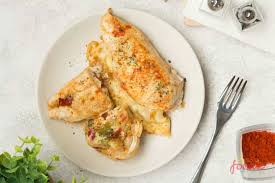 Garnish with two grilled plantain halves or banana and cilantro. 5 of 16. Keto Grilled Chicken Breasts With Peppers And Cheese Oh So Foodie