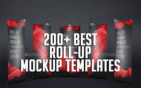 Download 200 Best Roll Up Mockup Templates Free Premium