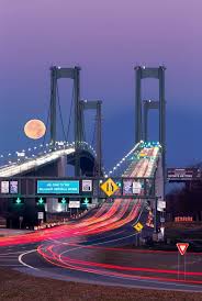 When did the del.memorial bridge open for traffic? Delaware Memorial Bridge Moonset Aesthetic Delaware Bridge