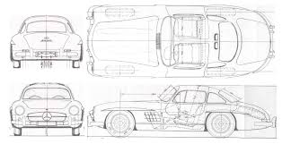 Mercedes Benz 300sl Blueprint Download Free Blueprint For 3d Modeling Mercedes Blueprints Benz