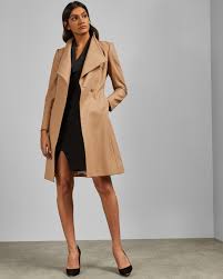 Nwot ted baker sandra gray wool waist wrap coat. Midi Wool Wrap Coat Camel Jackets And Coats Ted Baker Neu
