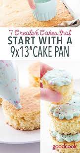7 Creative Cakes That Start With A 9x13 Baking Pan Dessert Recipes Creative Cakes Baking