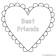 Check spelling or type a new query. Heart Best Friends Coloring Page Valentine S Day