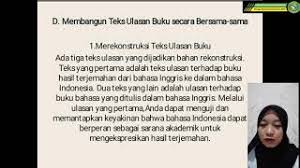 Teks ulasan adalah evaluasi kritis terhadap teks, peristiwa, objek, atau fenomena. Teks Ulasan Buku Kelompok 4 Youtube