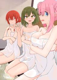 Bocchi-chan at the onsen with Sasaki & Kita (by @3535MB) : rBocchiTheRock