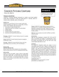 Use for patches up to 1/4 inch thick. Quikrete 8650 35 Installation Guide Manualzz