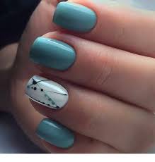 See more ideas about nails, blue nails, nail designs. Cute Blue Nails With Some Polka Dots And Lines