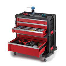 Keter 22 In 5 Drawer Roller Cabinet Tool Chest System 217603 The Home Depot Tool Storage Tool Chest Storage System