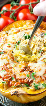 Cheesy Vegetarian Spaghetti Squash Lasagna Recipe Recipes Vegetarian Spaghetti Vegetarian