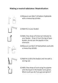 Neutralization reactions worksheet answers | briefencounters. Neutralisation Practical Worksheet Teaching Resources