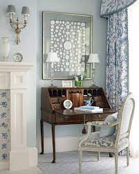Writing desk in master bedroom. Southern Home On Instagram Wouldn T You Love Having This Elegant Workspace In Your Master Bedroom Blue And White Never Fails To Enamor Us Triagiovan