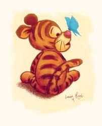 Winnie The Pooh Baby Tigger Art Illustration Print In 2020 Winnie The Pooh Drawing Baby Cartoon Characters Disney Art Drawings