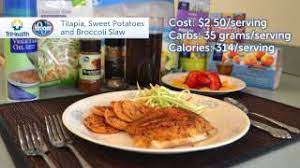 Blue ribbon quick & easy for kids healthy more options. Video Recipe Diabetes Friendly Tilapia Meal Youtube
