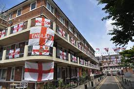 The last change in the current english flag design was in 1606. Hundreds Of England Flags Adorn London Housing Estate In World Cup Fan Frenzy London Evening Standard Evening Standard