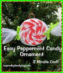 Each cut of the scissors, pull and stick of the tape pieces, and lacing of the ribbon, use muscles in your child's fingers and hands that help develop handwriting muscles and motions too! Easy Christmas Ornament Craft Peppermint Candy Inspired By Familia Christmas Ornament Crafts Christmas Ornaments Classroom Christmas Crafts