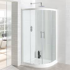 Stunning shower cubicles can be the focal point of any modern bathroom and come in all shapes and sizes. Eastbrook Vantage White Double Door Quadrant Shower Enclosure 900mm X 900mm