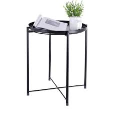 Shop our best selection of tray top end tables & side tables to reflect your style and inspire your home. 17 7 X 17 7x20 5 Shipped From Us Folding Tray Metal Side Table Sofa Table Small Round Side Tables Anti Rust And Waterproof Outdoor Indoor Snack Table Eryao Steel Patio Coffee Table Fan Shop