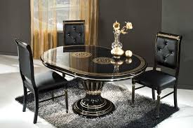rossella black round extendable dining