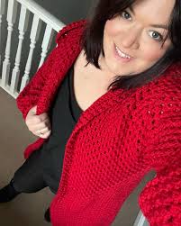 I just lengthened the cardigan to the length I wanted. tutorial:  https://easycraftspatterns.com/crochet-hexagon-cardigan-free-pattern/