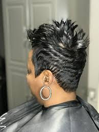 Short Spike Pixie Stylist Dee Mishawn Salon Edgy Hair Cute Hairstyles For Short Hair Beautiful Black Hair