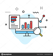 Data Analysis Web Icons In Line Style Graphs Analysis Big