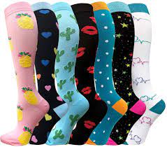 Compression Socks For Women Men 1 7 Pack Best For Running Athletic Sports Crossfit Flight Travel 20 30 Compression Socks Womens Compression Socks Socks