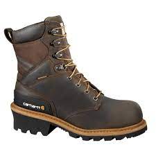 Carhartt Men S Woodworks Waterproof 8 Work Boots Composite Toe Brown Size 10 5 M Cml8360 10 5m The Home Depot Composite Toe Work Boots Work Boots Men Logger Boots