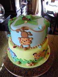 Jungle Fun Baby Shower Cake Inspired By The Fisher Price Jungle Animal Theme I Had Animal Baby Shower Cake Jungle Baby Shower Cake Safari Baby Shower Cake