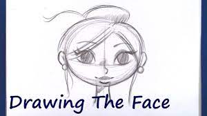 Drawing a basic cartoon face. How To Draw A Cartoon Face Beginner Level Youtube